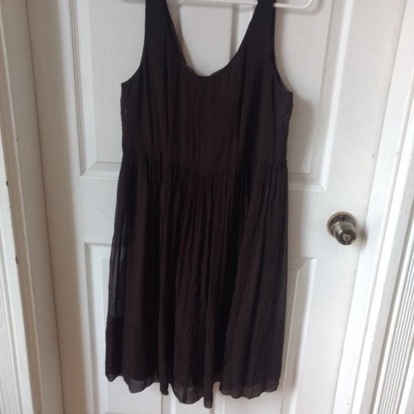 Chocolate Silk J Crew Dress - Picture 1 of 5